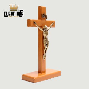 Crucifixo Mesa 13x6,5 cm MDF Acabamento M...