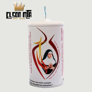 Vela Bárbara Maix com Oração 14x5,5 cm