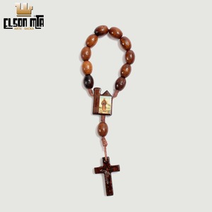 Mini Terço São Francisco 8 mm Madeira Ac ...