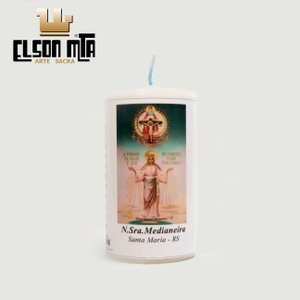 Vela Medianeira com Oração 10x5,5 cm