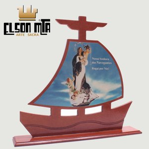 Barco Navegantes 23x25 cm MDF Acabamento ...