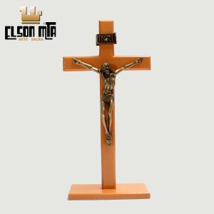 Crucifixo Mesa 27x13 cm MDF Acabamento Ma...