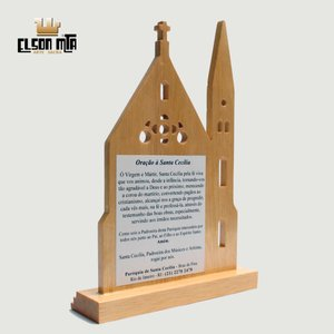 Peregrina Santa Cecília 31,5x22 cm Madei ...