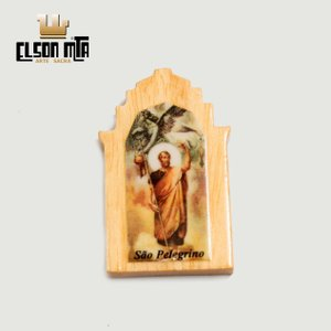 Adesivo São Pelegrino 5x3 cm Madeira Acab...