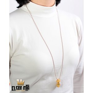 Gargantilha Cruz MTA 3x1,5 cm Madeira Aca...