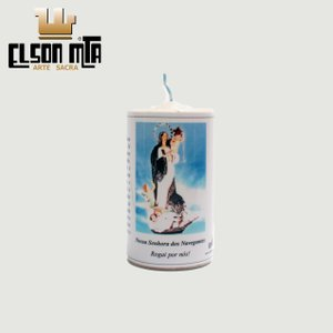 Vela Navegantes com Oração 10x5,5 cm
