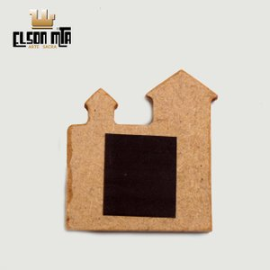 Magneto São Pio 5x4,5 cm MDF Acabamento N...