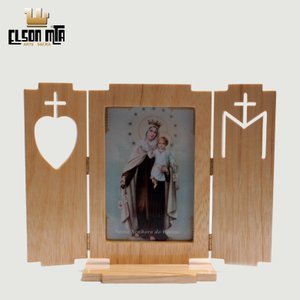 Peregrina Carmo com Portas 12x8 cm Madeir...