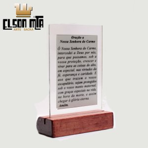 Pedestal Carmo 10x6,5 cm Acabamento Mogno