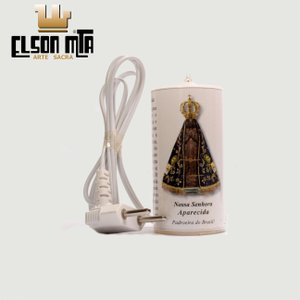 Vela Elétrica Bivolt Aparecida 07x05 cm