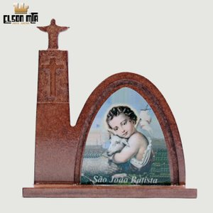 Peregrina São João Batista 12x11 cm MDF A...