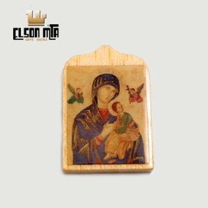 Adesivo Perpétuo Socorro 5x3 cm Madeira A...