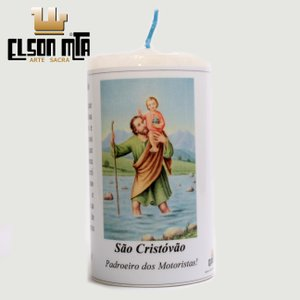 Vela 14x5,5 cm PERSONALIZÁVEL com Oração