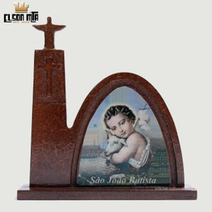Peregrina São João Batista 12x11 cm MDF  ...