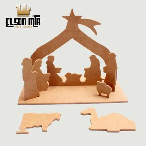 Presépio de Montar 9 Peças 16x20 cm MDF