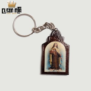 Chaveiro Santa Terezinha 5x3 cm Madeira A...