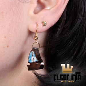Brinco Anzol Navegantes 2x2 cm Acabamento...