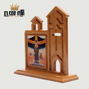 Ermida São Pio 11x10,5 cm MDF Acabamento ...