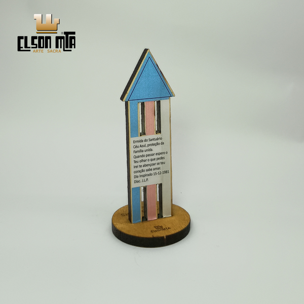 JLP12-ER Ermida céu azul 12x5 cm Madeira