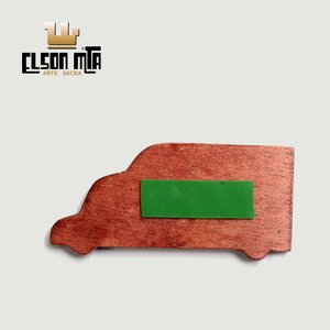 Adesivo São Cristóvão 6x3 cm Madeira Acab...