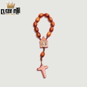 Mini Terço Santuário 8 mm Madeira Acabame...