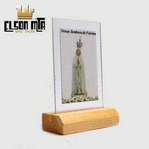 Pedestal Fátima 10x6,5 cm Acabamento Natural