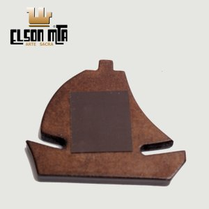 Magneto Barco Navegantes 5x6 cm MDF Acaba...
