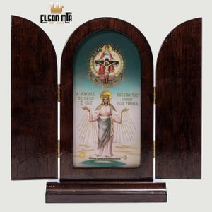 Peregrina Medianeira com Portas 22,5x15 c...