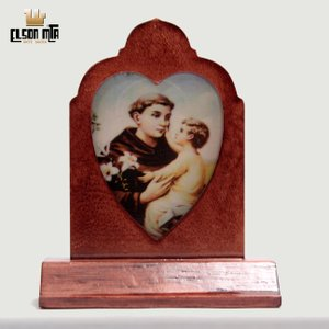 Peregrina Santo Antônio 10x08 cm Madeira ...