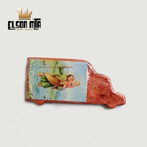 Adesivo São Cristóvão 6x3 cm Madeira Acab...