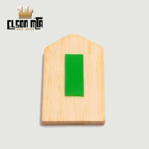 Adesivo Personalizável 5x3,5 cm Madeira A...