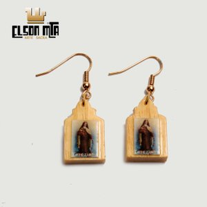 Brinco Anzol Santa Terezinha 2x1,3 cm Ac ...