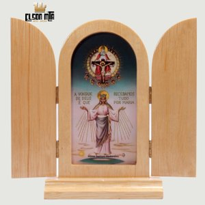 Peregrina Medianeira com Portas 22,5x15 c...