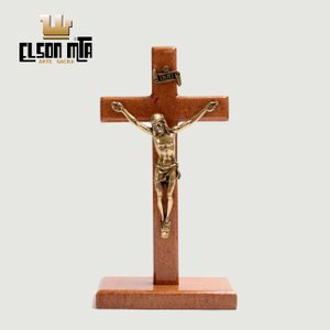Crucifixo Mesa 13x6,5 cm MDF Acabamento N...