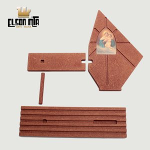 Jangada MTA 14x16 cm MDF Acabamento Mogno...