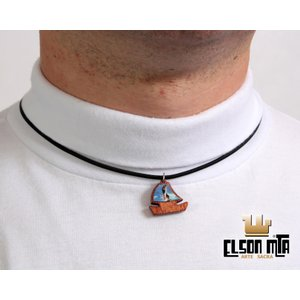 Gargantilha Barco Navegantes 17 cm Diâmet...
