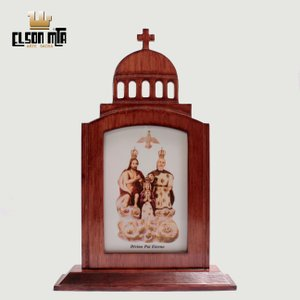 Peregrina Pai Eterno 26x17,5 cm Madeira  ...