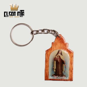 Chaveiro Santa Terezinha 5x3 cm Madeira  ...