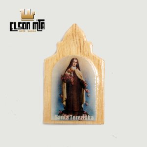 Adesivo Santa Terezinha 5x3 cm Madeira A ...
