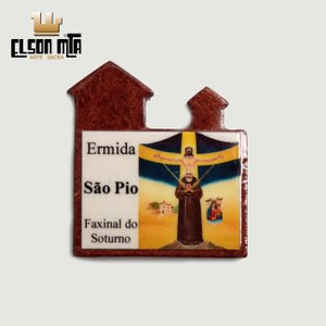 Adesivo São Pio para Carro 5x4,5 cm MDF A...