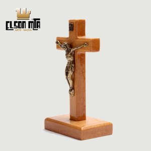 Crucifixo Mesa 08x04 cm MDF Acabamento Na...