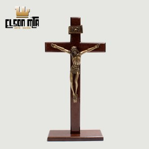 Crucifixo Mesa 27x13 cm MDF Acabamento Im...