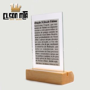 Pedestal Fátima 10x6,5 cm Acabamento Natural