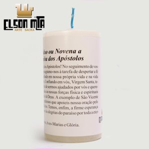 Vela Rainha dos Apóstolos com Oração 14x5...