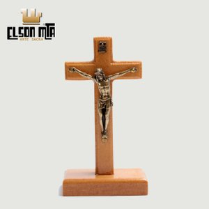 Crucifixo Mesa 08x04 cm MDF Acabamento Na...
