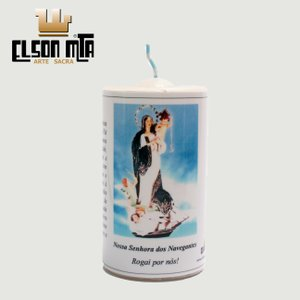 Vela Navegantes com Oração 14x5,5 cm