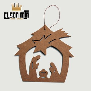 Guirlanda Sagrada Família 15X15 cm MDF En...