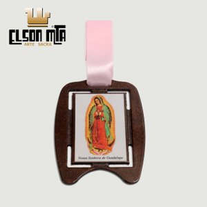 Medalha Berço Feminina Guadalupe 10x7,5 c...