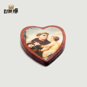 Adesivo Santo Antônio 5x4 cm Madeira Acab...