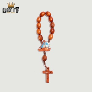 Mini Terço Navegantes 8 mm Madeira Acaba ...